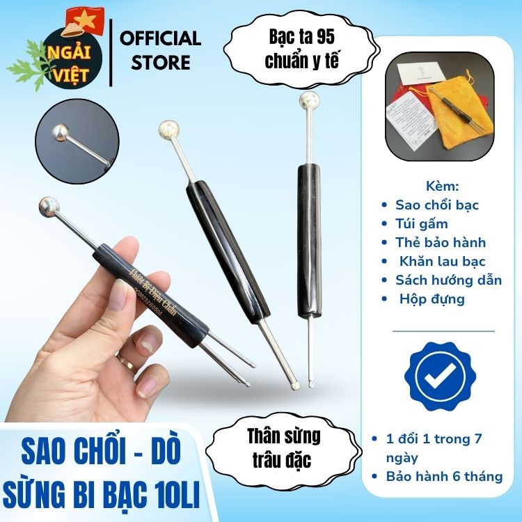 Dò Day Sừng Bạc 1 đầu 10li - Dò Sừng bạc 2 Đầu, 1 Đầu 10Li, 1 Đầu 4Li - Sao Chổi Sừng Bi Bạc 10Li - 