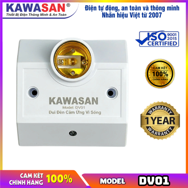 Đui Đèn Cảm Ứng Vi Sóng DV01 - Kawasan (có xuất VAT)