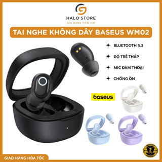  Tai Nghe Nhét Tai Không Dây BASEUS WM02 Bluetooth 5.3 TWS Chống Ồn Pin 25 Giờ Bảo Hành 12 tháng 