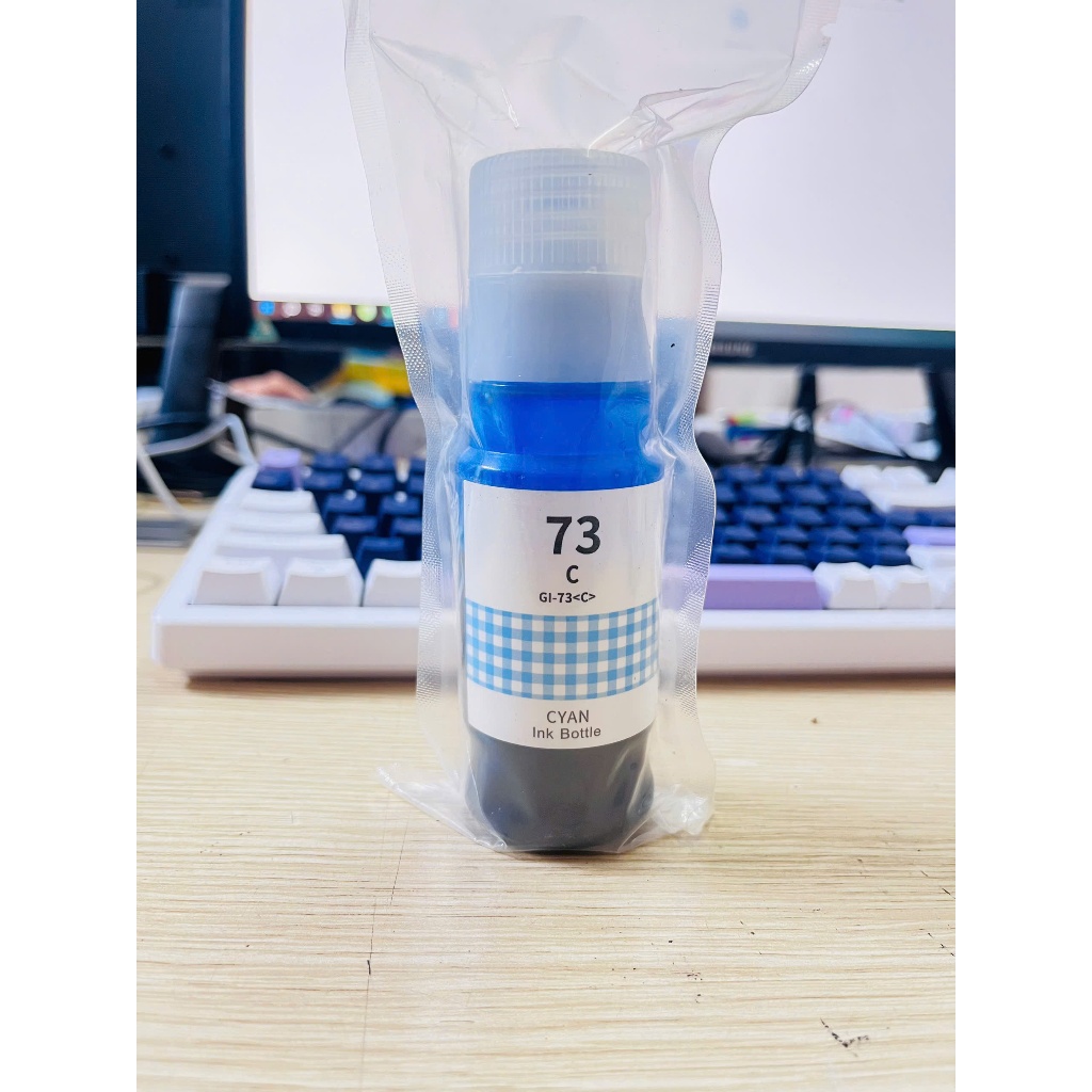 Mực in Canon GI 73 Xanh (C) cho máy in Canon G570/G670 - Chất lượng ổn định, sắc nét.