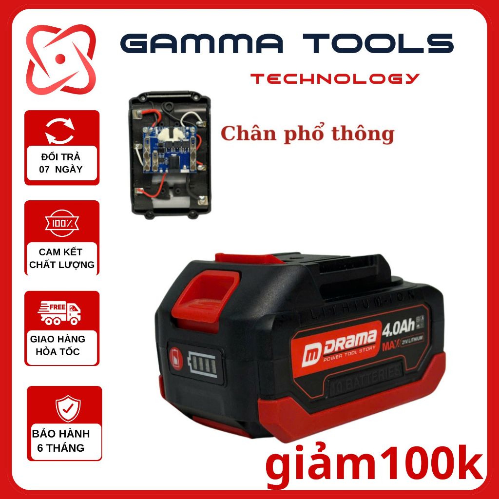 Pin 10 Cell Drama MAX Vỏ Chống Sốc Chân Pin Phổ Thông Dung Lượng Cao