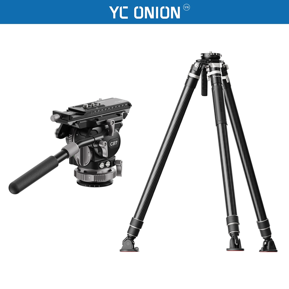 YC Onion Pineta Lite Carbon Fiber 75 Tripod quay video cao cấp chính hãng