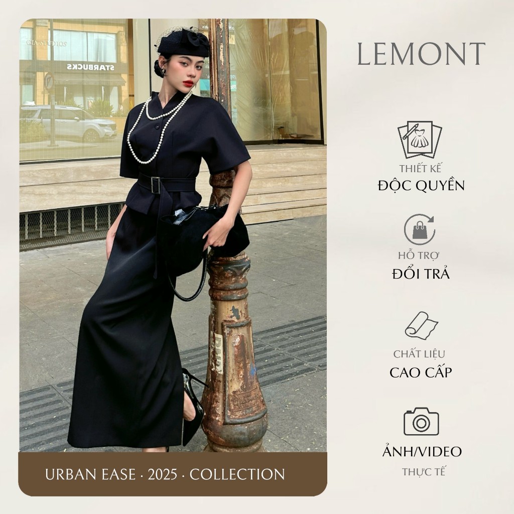 Áo vest kiểu cánh dơi Midnight Poise - A061