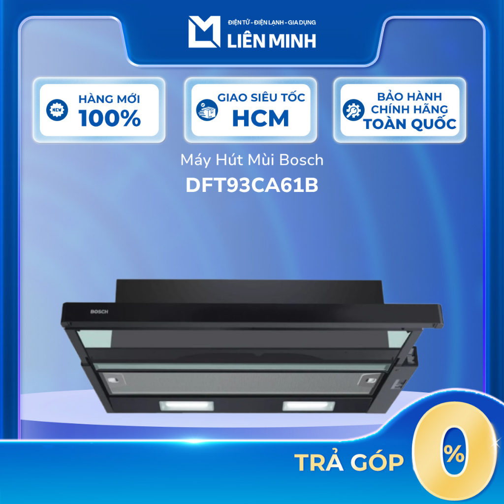 DFT93CA61B - Máy Hút Mùi Bosch DFT93CA61B - 3 Cấp Độ - Công Suất 181 W - Bảo Hành Chính Hãng