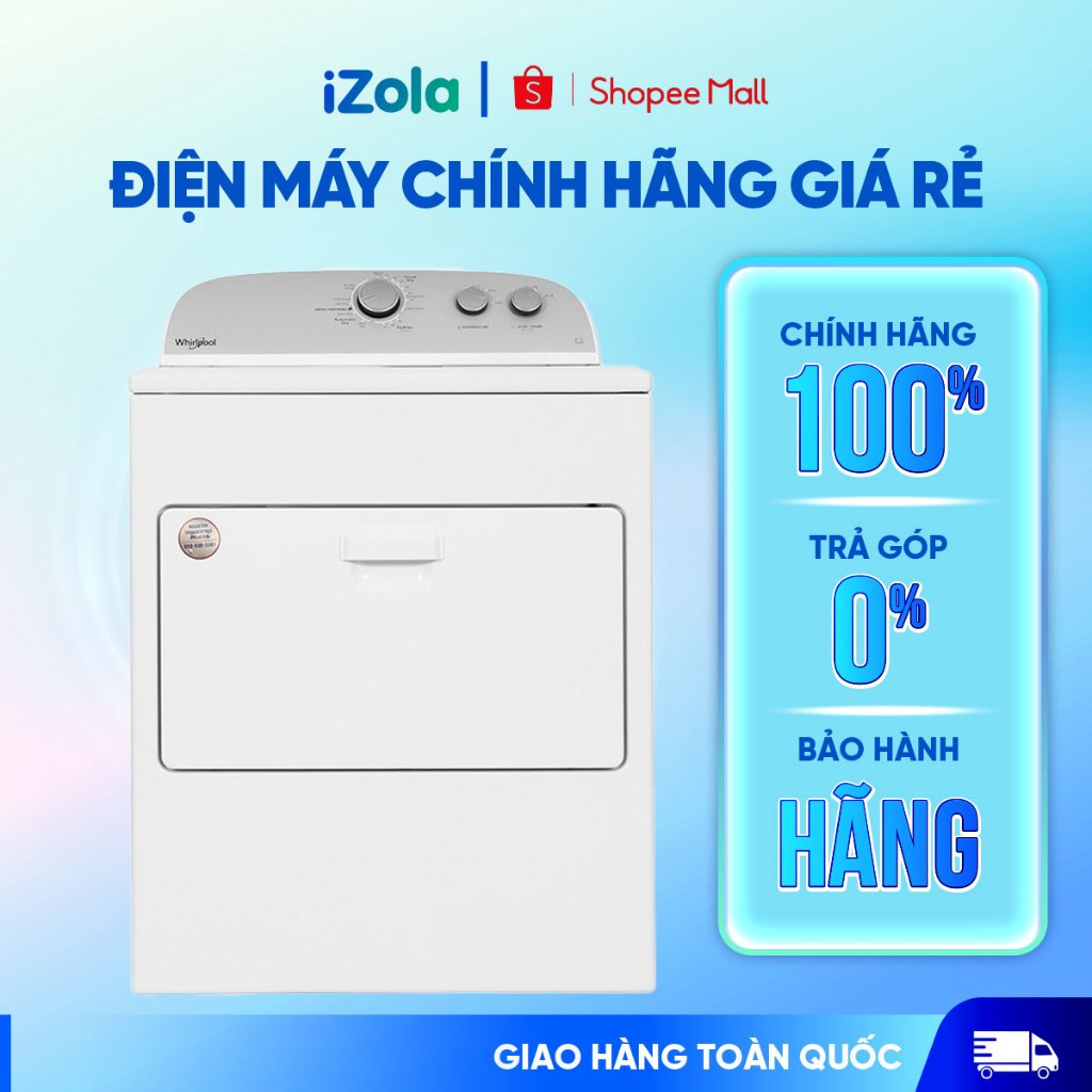 3LWED4815FW0 - Máy sấy thông hơi Whirlpool 15 kg 3LWED4815FW0 - Hàng chính hãng