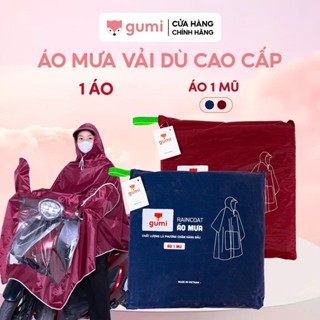  Áo mưa choàng vải dù Gumi áo mưa vải dù siêu nhẹ có chùm kính thiết kế cao cấp mới 