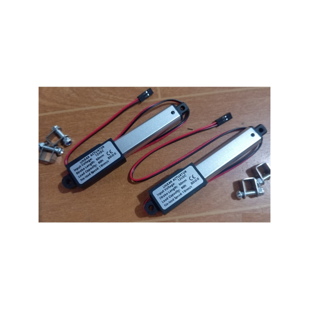 Xi lanh điện 12V mini- Hành trình 50mm- Lực đẩy 60N -  linear Actuator 12VDC - Loại nhỏ, chạy êm