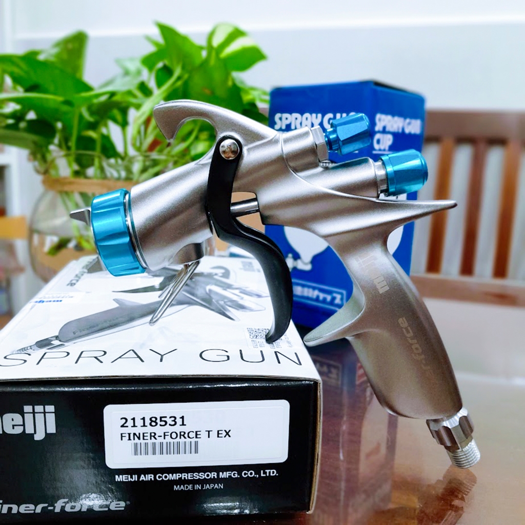 Súng phun sơn Meiji finer force T, béc 1.4 Hàng chính hãng, Sản xuất nhật bản