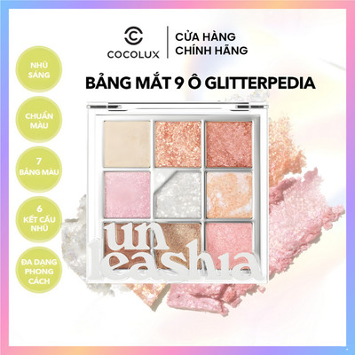 Phấn Mắt Unleashia Glitterpedia Eye Pallete 9 Ô Tiện Dụng, Màu Sắc Đa Dạng, Không Gây Bết Dính
