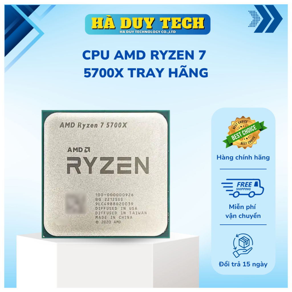 CPU AMD RYZEN 7 5700X TRAY HÃNG - Chính Hãng - BH 36T - Hà Duy Tech