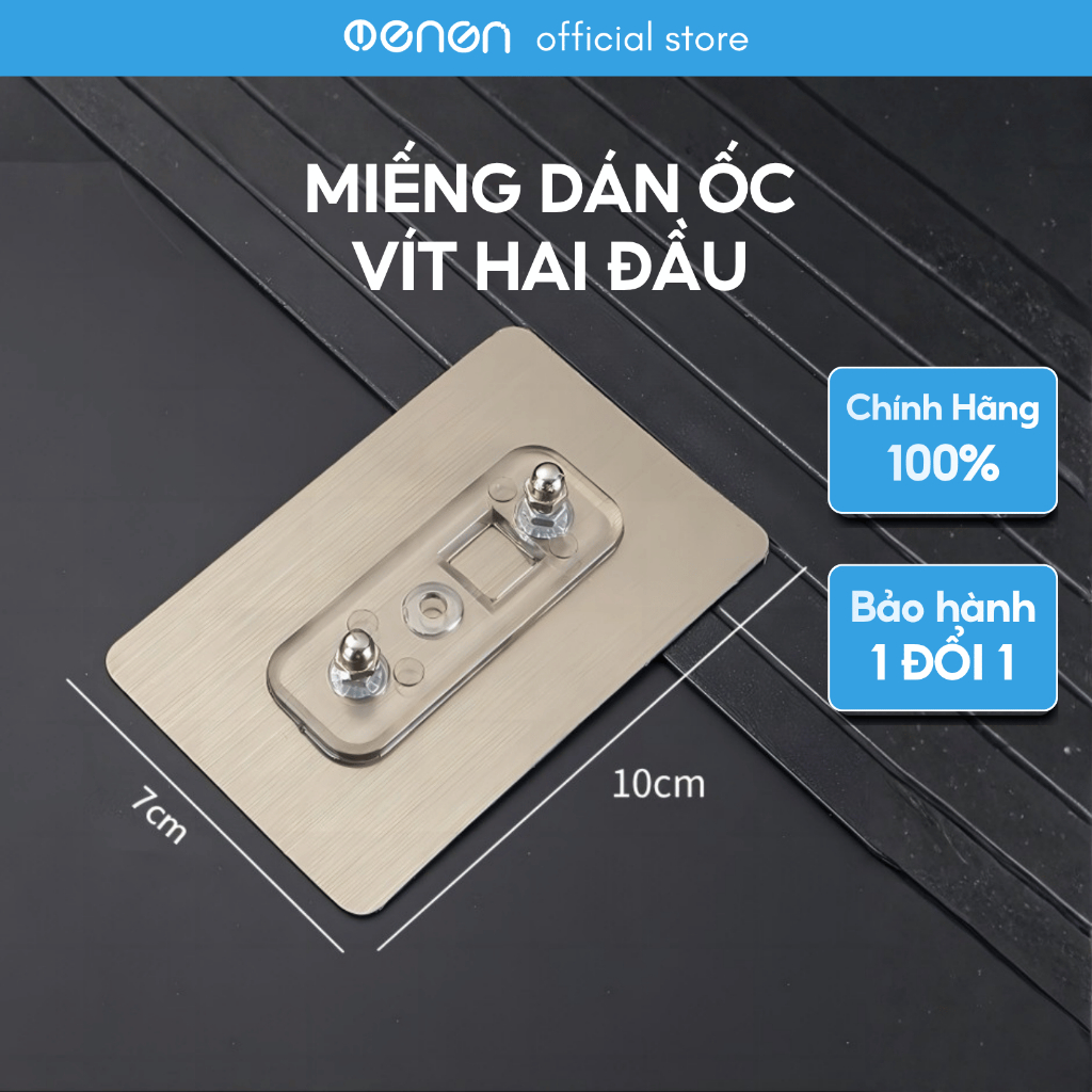 Miếng dán ốc vít hai đầu thay thế kệ nhôm OENON , Miếng dán kệ nhà tắm ,miếng dán thay kệ nhôm OENON