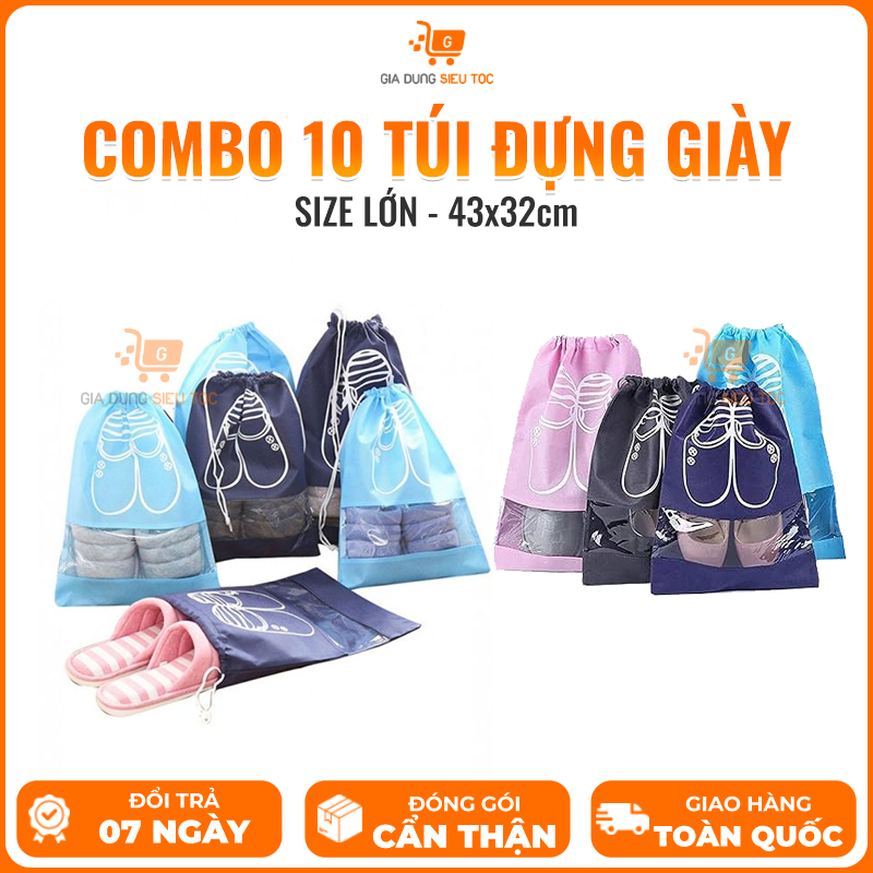 Combo 10 Túi Đựng Giày Size Lớn 43x32