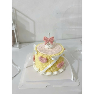 Bánh kem bằng len handmade size 11cm và 13cm (không mở nắp,không kèm hộp ạ)(lựa mẫu ib shop nha💐💐)