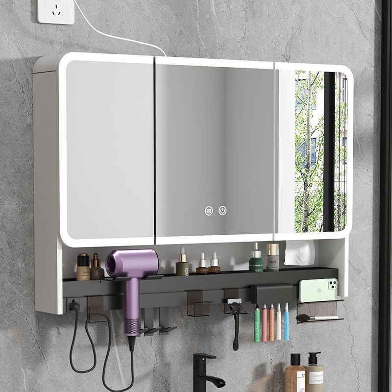  Không thấm nước Tủ Gương phòng tắm bằng nhôm có đèn Led tủ trang điểm treo tường thông minh cho nhà vệ sinh có gương 