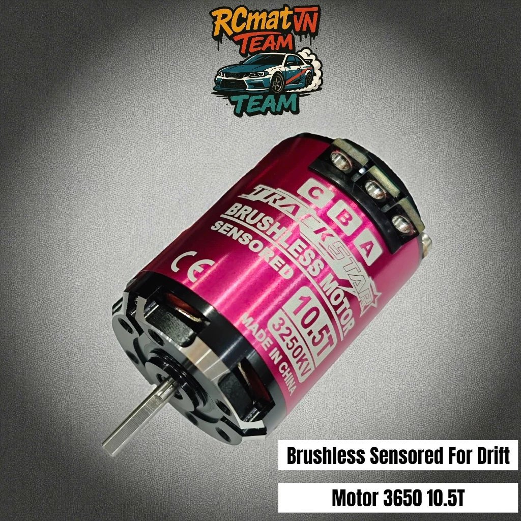 Motor Brushless TrackStar 3650 10.5T 1:10 Sensored 3250kv 2-3s Drift cực mượt
