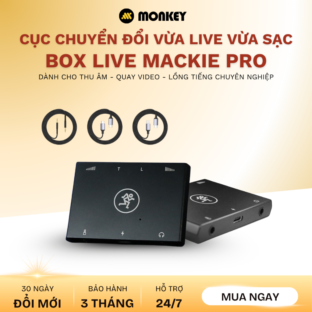 Box Livestream Stereo Mackie Pro PK Đàm Thoại 2 Chiều Vừa Live Vừa Sạc Cho Thu Âm Hát LiveStream