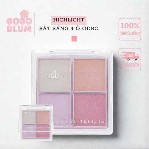 [ODBO] Bảng Phấn Nhũ Bắt Sáng odbo 4 Ô Signature 4 Highlighter OD1318