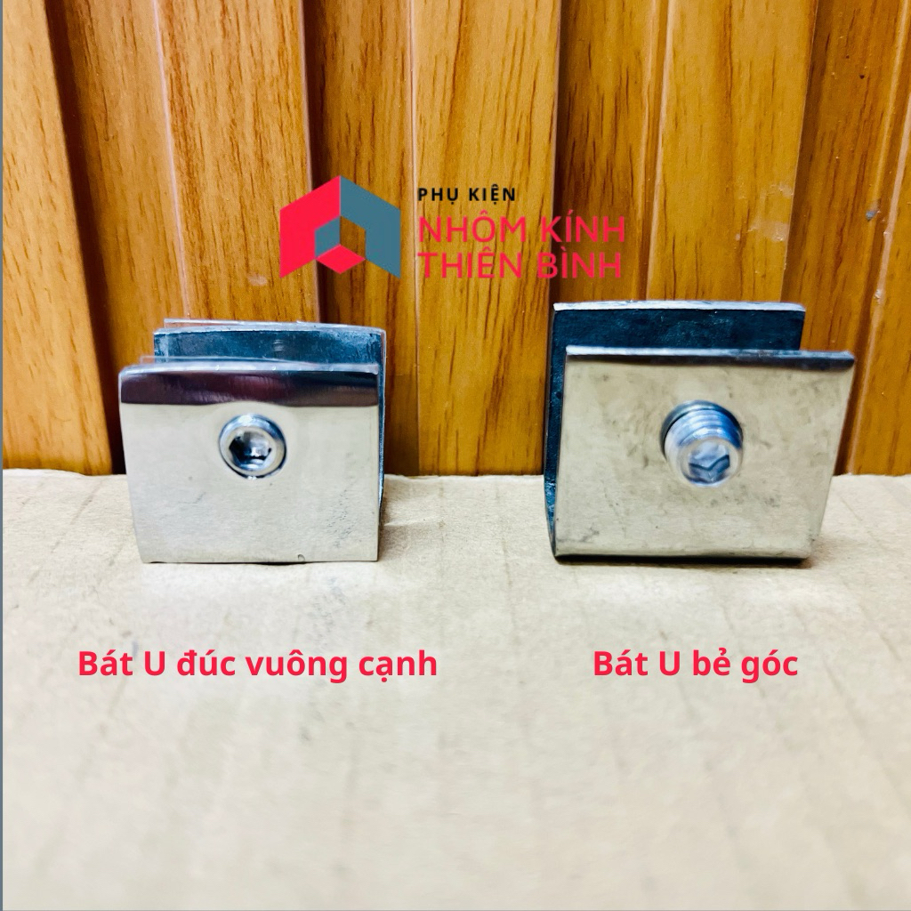 BÁT U 3cm INOX 304 BẮT KÍNH KỆ .