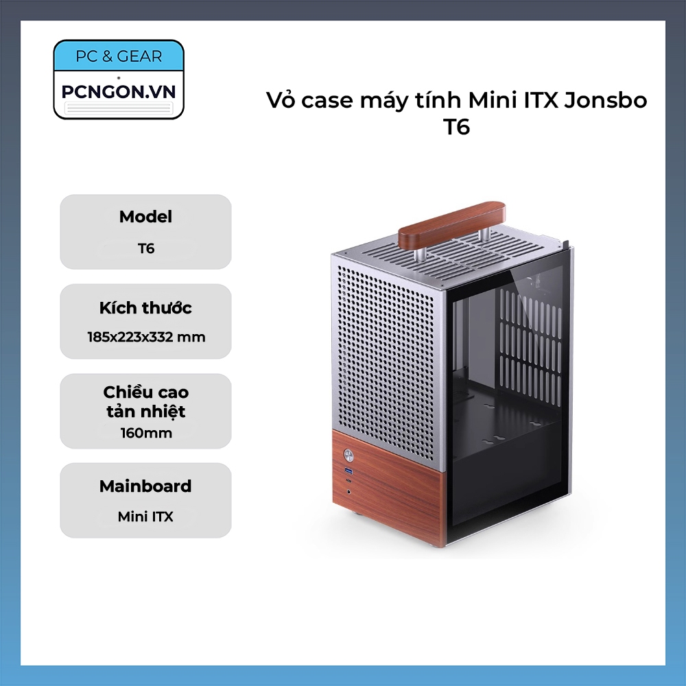 [PCNGON] Vỏ case máy tính Mini ITX Jonsbo T6