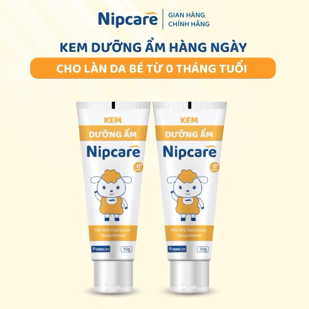 (Giao ngay) Combo 2 Kem dưỡng ẩm Nipcare 60g Novocare- dưỡng ẩm cho bé da khô, dùng được cho cả mặt 