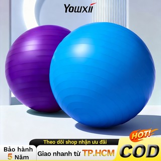 YOWXII Bóng tập Yoga/Gym, Massage chất liệu silicon tập yoga trơn, 65 - 75cm,Cao Cấp dày 2mm