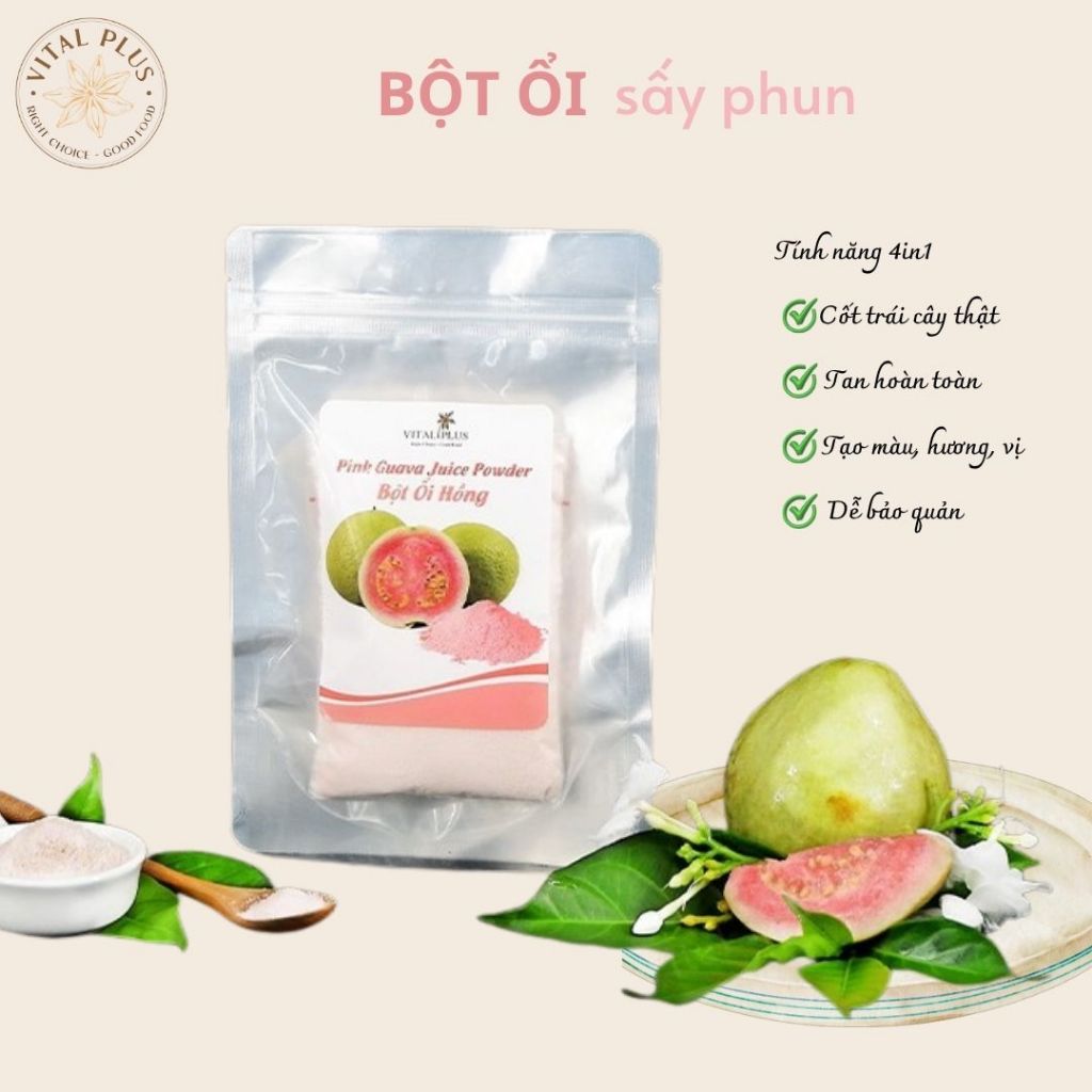 (100 gram) Bột trái cây - Bột Ổi Hồng - Pink Guava Powder - Vital Plus - Shop Nhà Anise
