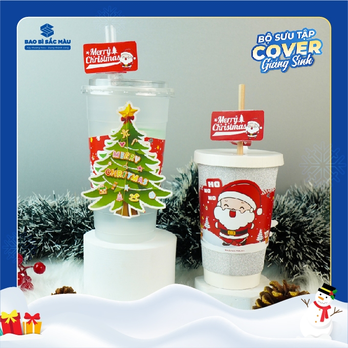 Set 100 cover ly mẫu Giáng Sinh, Noel 2025