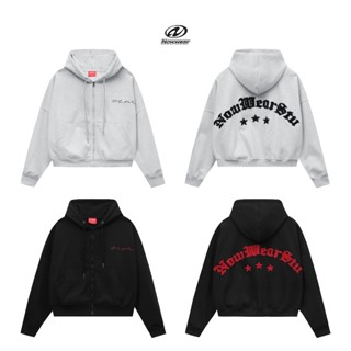    Không Xù Lông   Áo khoác form big boxy Nỉ Chân Cua dày 400gsm Thêu Xù NOWWEAR Ver 2 Hoodie Zip 