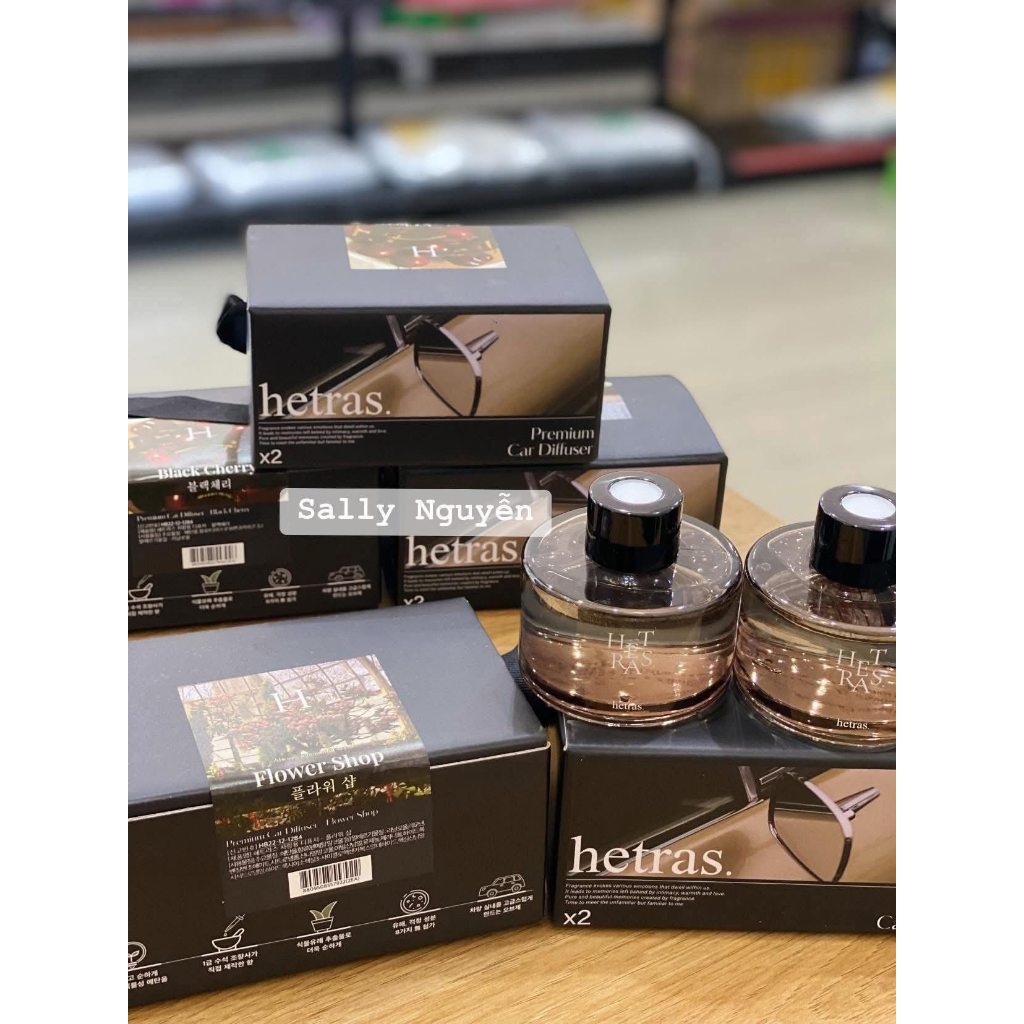 NƯỚC HOA Ô TÔ HETRAS MÙI 07 ( HOTEL WOOD ) SET 2 LỌ  - 3eautycare