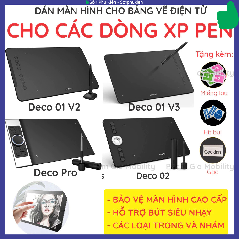 Dán màn bảng vẽ dành cho XP Pen Magic Drawing Note Pad Deco 01 02 V2 V3 Mini 7 Star 03 06 640 G430s 