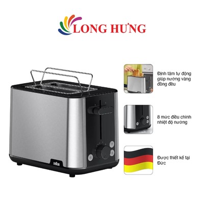 Máy nướng bánh mì Braun HT1510BK - Hàng chính hãng