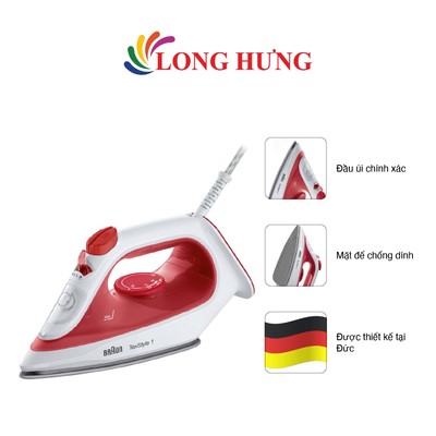 Bàn ủi hơi nước Braun SI1019RD - Hàng chính hãng