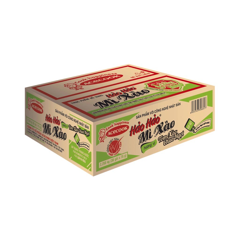 Mì Hảo Hảo Xào Tôm Xào Chua Ngọt Thùng 30 Gói
