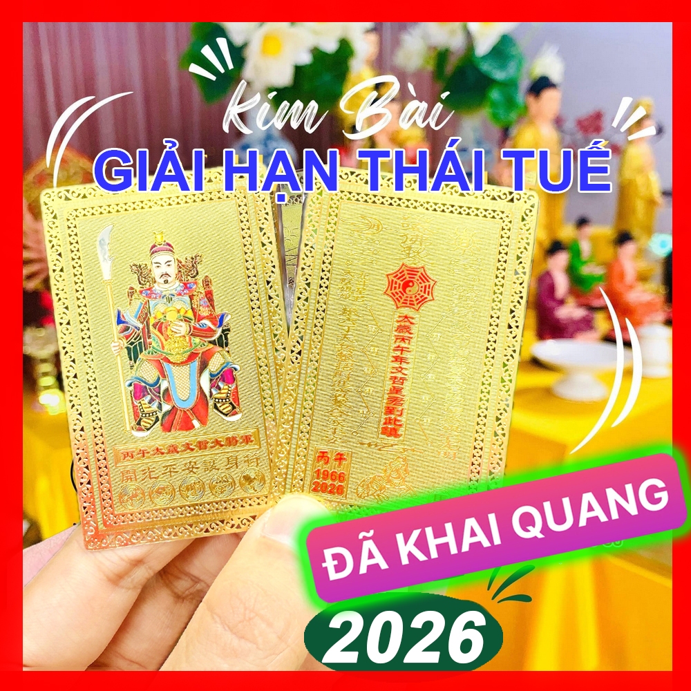 [ĐÃ THỈ.NH] Kim Bài Thái Tuế 2026 Bính Ngọ, Hóa Giải Phạm Thái Tuế Tuổi TÝ - SỬU - MÃO - NGỌ - DẬU ốp Điện Thoại, bỏ ví
