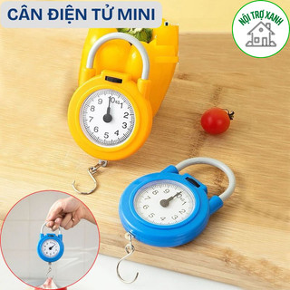 cân điện tử lò xo cầm tay không cần pin, cân treo mini nhỏ gọn dễ dàng mang theo 10kg 7234