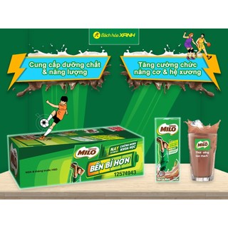 Thức uống lúa mạch Milo 180ml/115ml (thùng 48 hộp).Date mớí