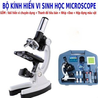  Kính Hiển Vi Sinh Học Mini Cho Trẻ Em – Kính Quang Học Có Đèn LED Quan Sát Mẫu Vật Tế Bào Rõ Nét 