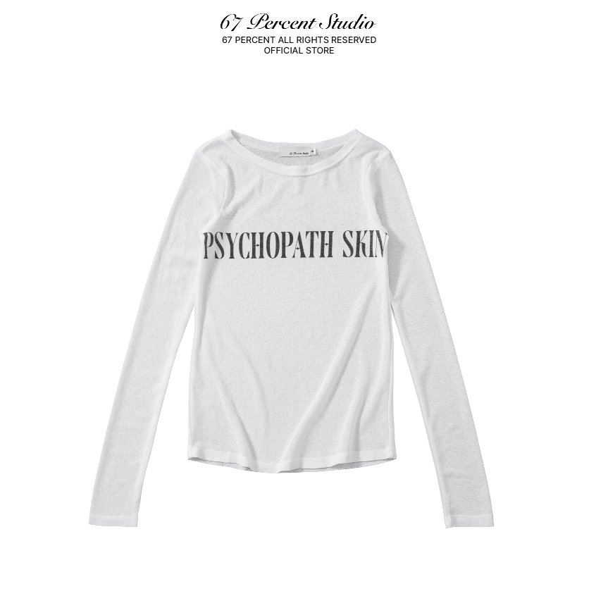 Áo Thun Dài Tay Chất Liệu Cotton Ôm Dáng 67PERCENT/67% - PSYCHOPATH LONGSLEEVES