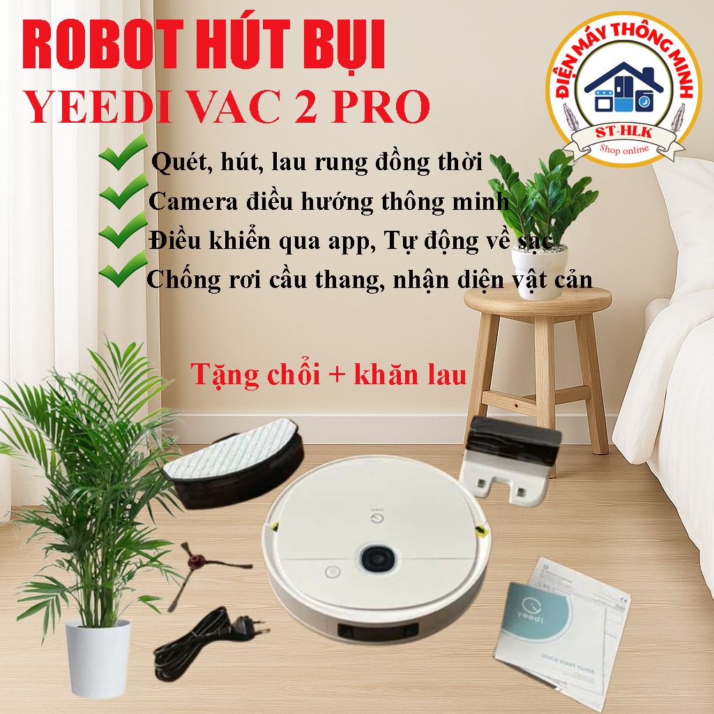Robot hút bụi lau nhà Ecovacs Yeedi Vac2 Pro (K950), Bản Quốc tế Bảo hành Toàn Quốc