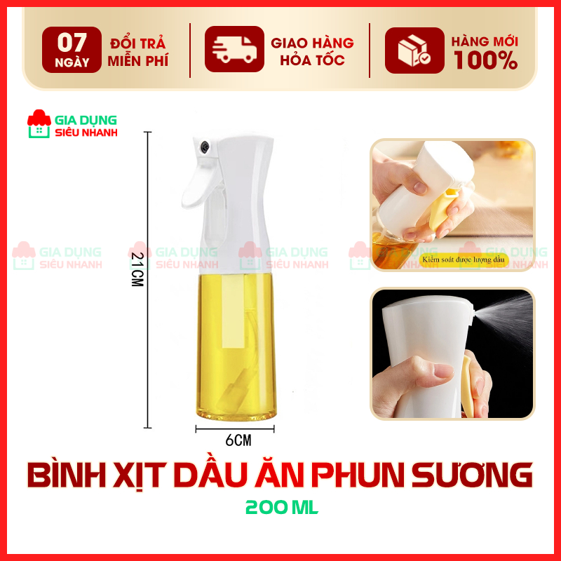 Bình xịt dầu ăn phun sương, chai xịt dầu ăn phun sương, Lọ xịt dầu ăn