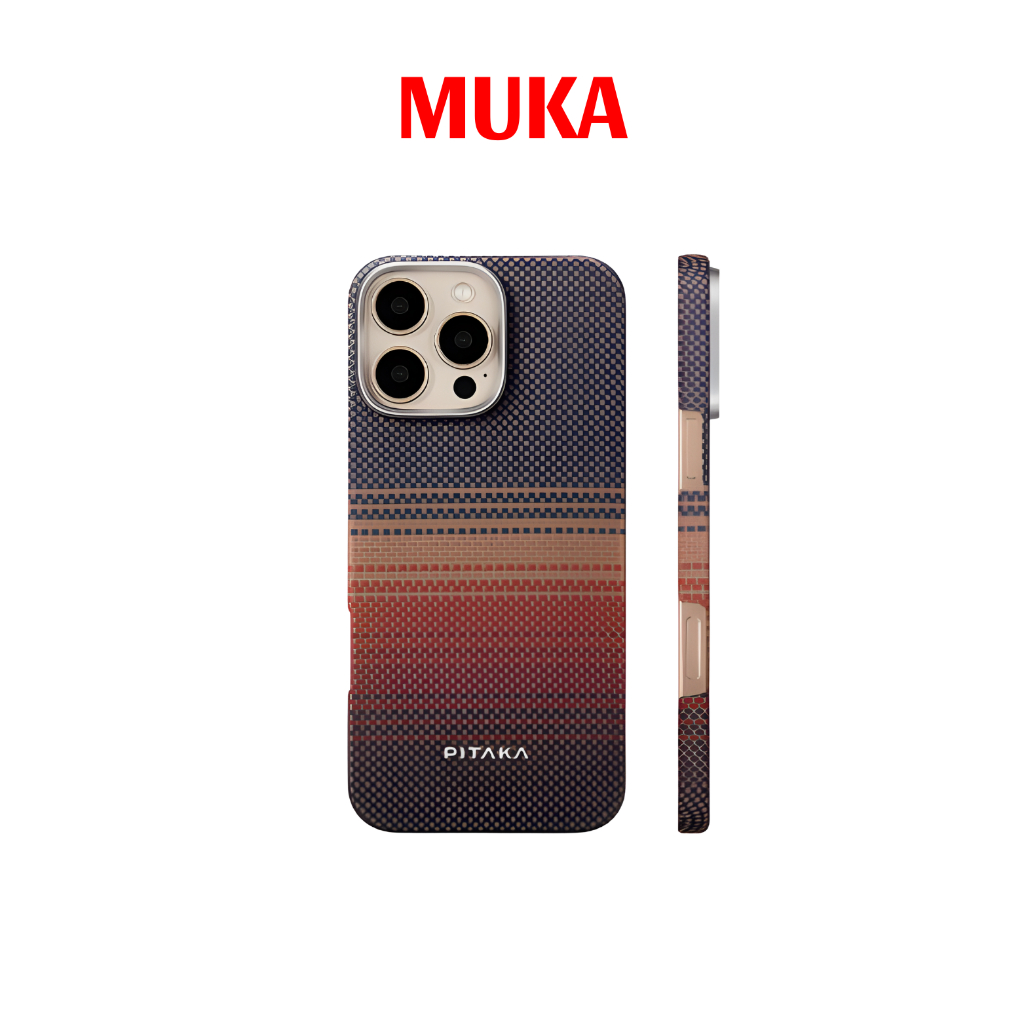 MUKA-- PITAKA ốp lưng điện thoại mỏng nhẹ cảm giác cầm thoải mái ôm sát điện thoại iPhone 16 Pro Max