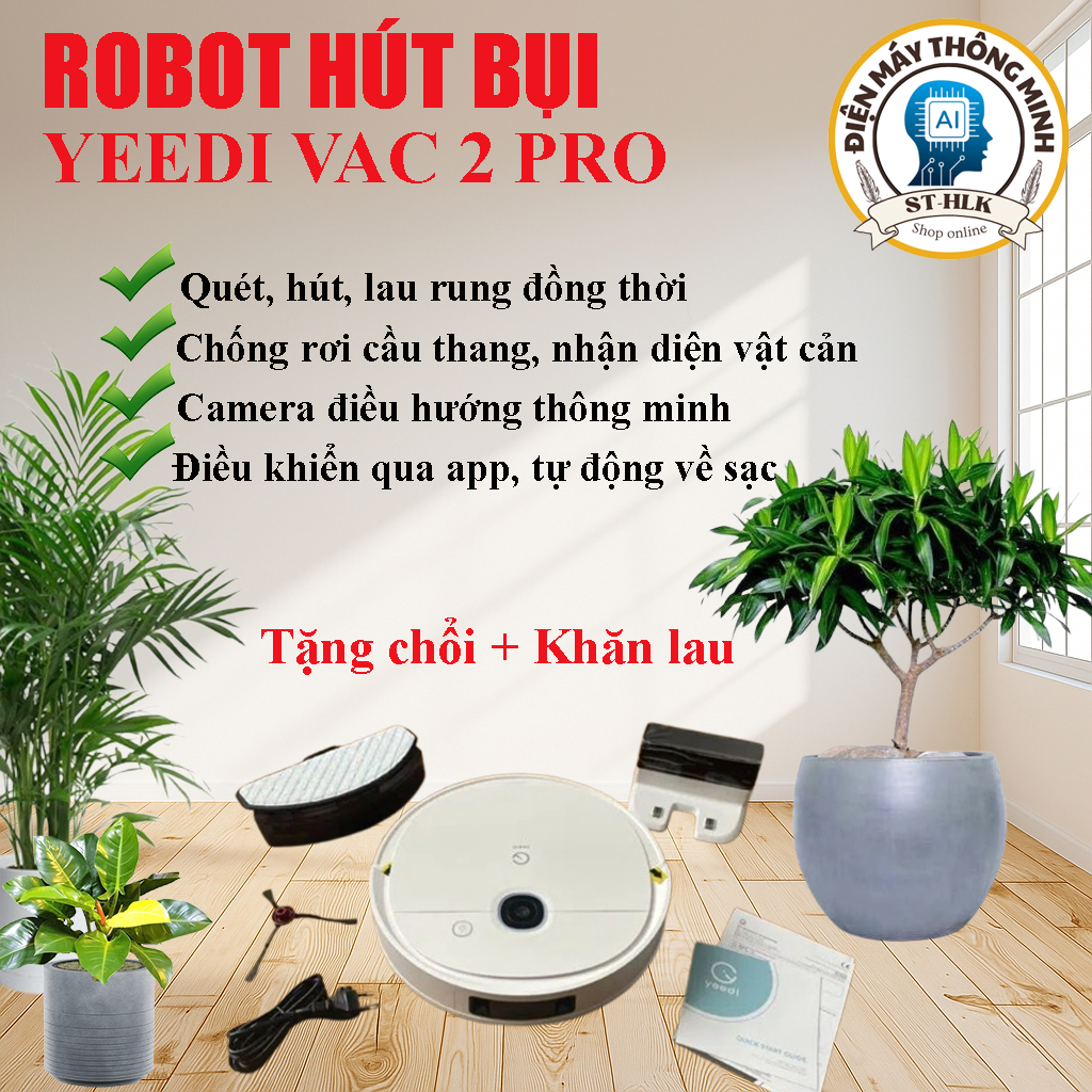 Robot hút bụi lau nhà Ecovacs Yeedi Vac2 Pro (K950), Bản Quốc tế Bảo hành Toàn Quốc