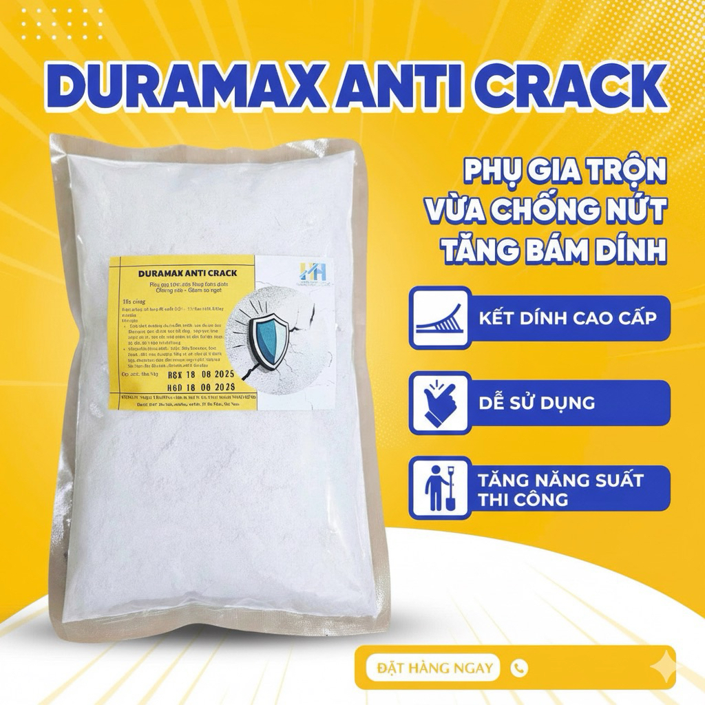 Combo 5kg phụ gia trộn vữa chống nứt Duramax Anti Crack