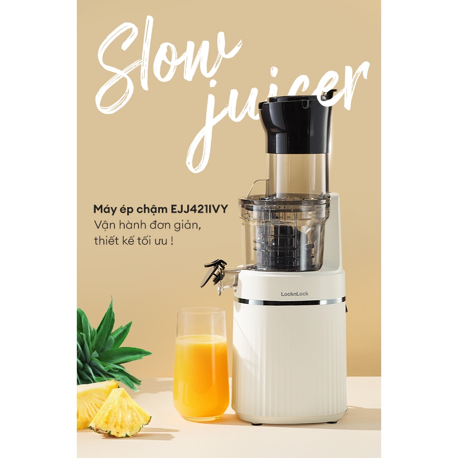 Máy Ép Chậm Máy Ép Trái Cây Locknlock EJJ421IVY
