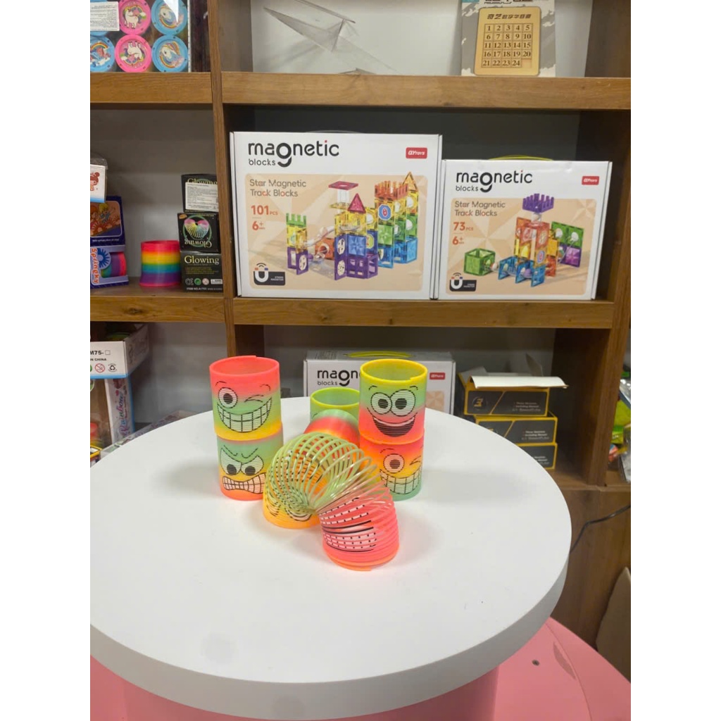 RAINBOW SPRING - B6012-2GT Lò xo cầu vồng hình mặt vui nhộn (KT 6x6x6cm)