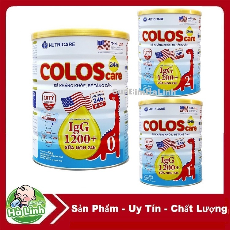 [Date 2028] Sữa bột Coloscare 0+ 1+ 2+ 800g.