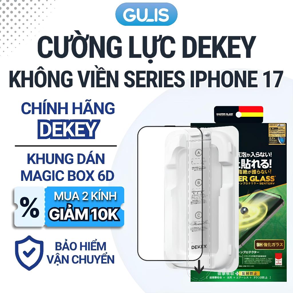 [CÓ IP17 KHUNG DÁN] Kính cường lực cao cấp Nhật Bản chính hãng DEKEY Sentery iPhone X đến 17 series