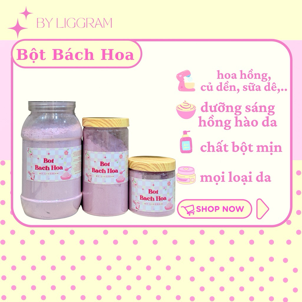 Bột Bách Hoa - Bột dưỡng da By Liggram
