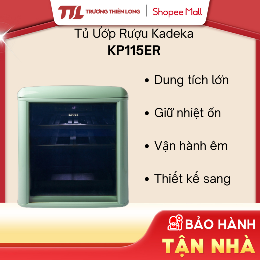 Tủ Ướp Rượu Kadeka KP115ER - Bảo Quản 12 Chai