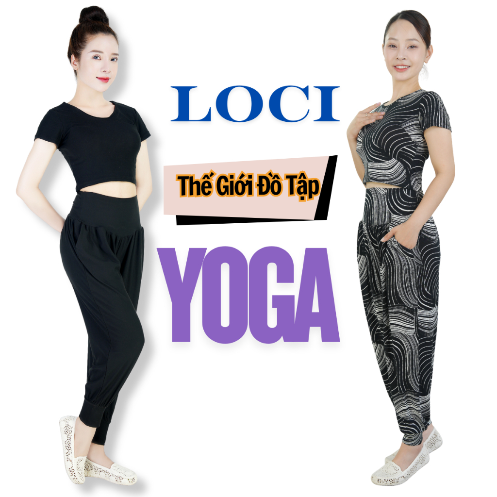 Bộ Alibaba Tập Yoga Rumba - Set Đồ Tập Họa Tiết Trơn - Loci Shop